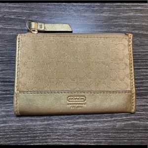 Coach Skinny ID/Cardholder wallet, Gold Signature